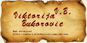 Viktorija Bukorović vizit kartica